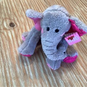 Hug Plush Elephant Toy - Soft Gray and Pink